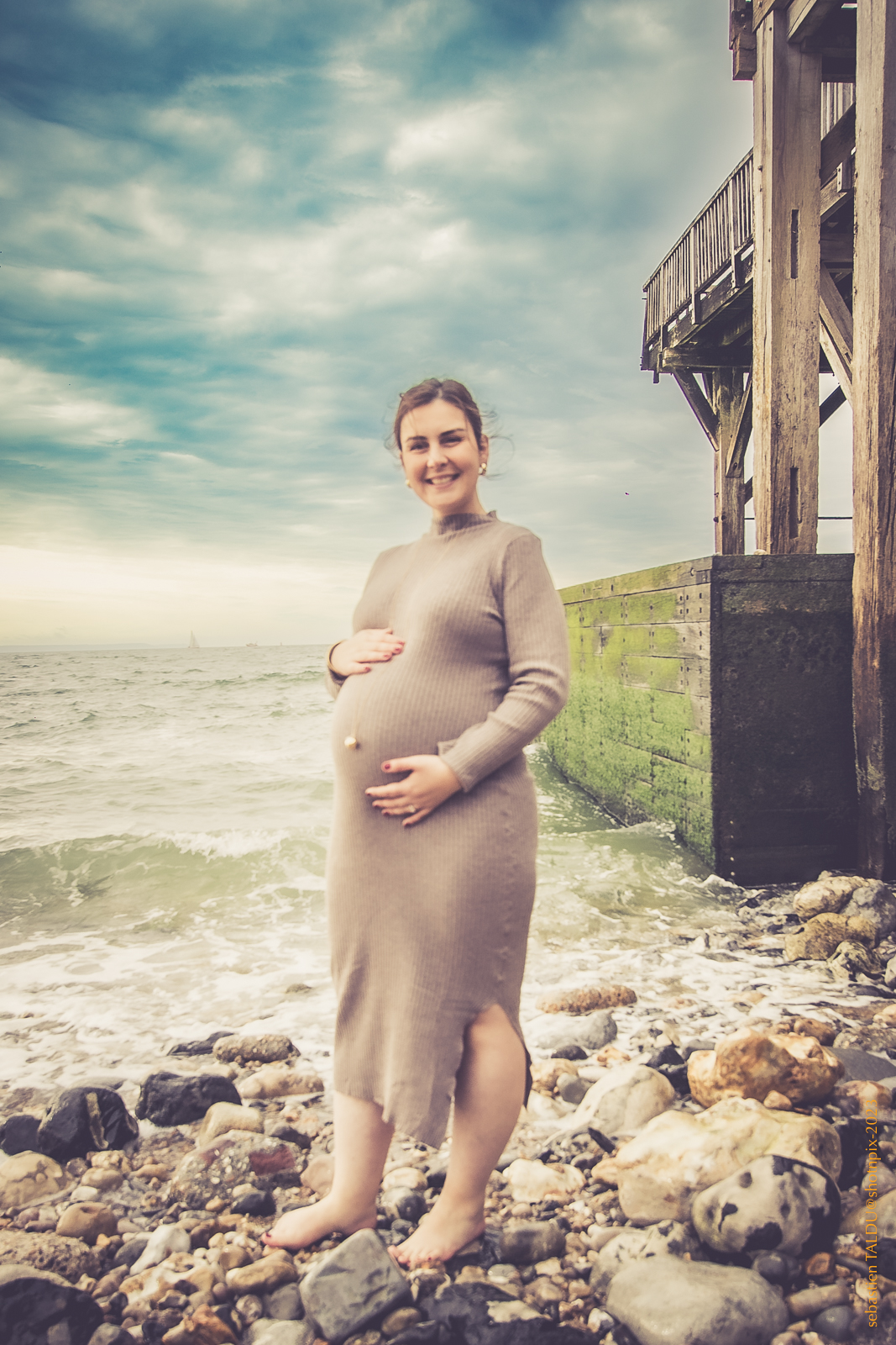 reportage photos avant naissance à la plage du Havre avec shotnpix